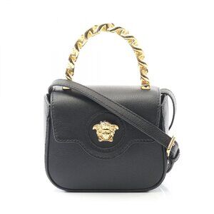 Versace La Medusa Handbag leather black